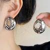 European & American Niche Fashion: Irregular Round Luxury Earrings - New Style High-End Ear Ornaments