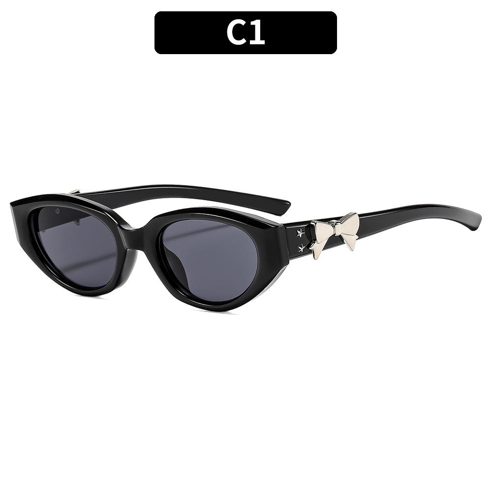 Ladies Sunglasses, Fashion Bow Decorative Cat Eye Sunglasses