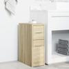 VidaXL Armoire de salle de bain étroite avec roulettes chêne sonoma, armoire de salle de bain haute, rangement de salle de 855279