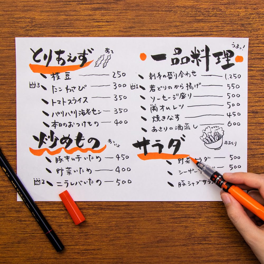 PENTEL Brush Pen Pentel Brush Red Ink Medium Points 10 Pieces XFP9L(10)