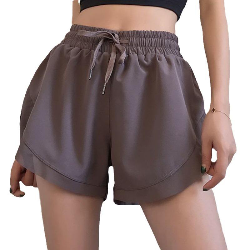Damen High-Waist Schnelltrocknende Sommer Lauf-Yoga-Shorts