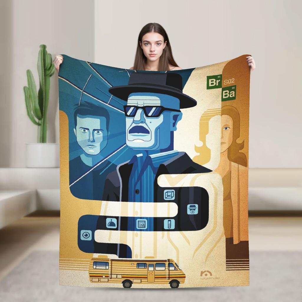 Breaking Bad Vintage Blankets Flannel Summer Air Conditioning Better Call Saul Portable Warm Throw Blanket for Home Couch Quilt