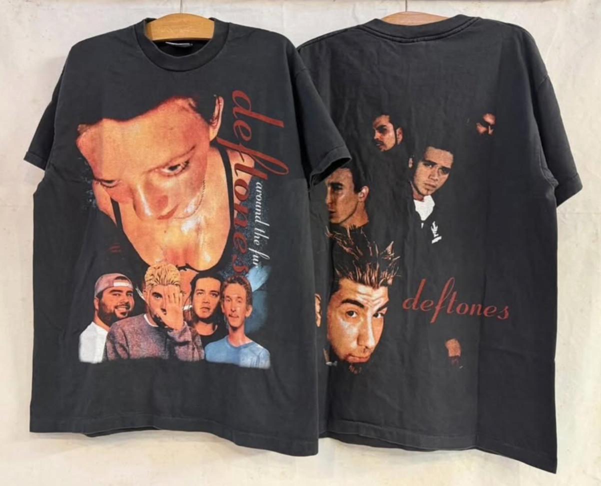 Deftones Around The Fur Vintage 90s Band Size XL Single Stitch T-Shirt REPRINT XXXXL