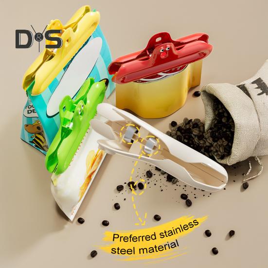 Klipy na sáčky s čipy 4,7 palce Klipy na papírové sáčky na potraviny a svačiny Odolné těsnící úchyty Barevná svářečka sáčků na svačiny a čipsy