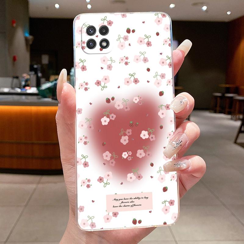 For Samsung A22 5G Case SM-A226B Clear Fashion Butterfly Flowers Soft Silicone Back Cover For Samsung Galaxy A22s 5G Phone Case