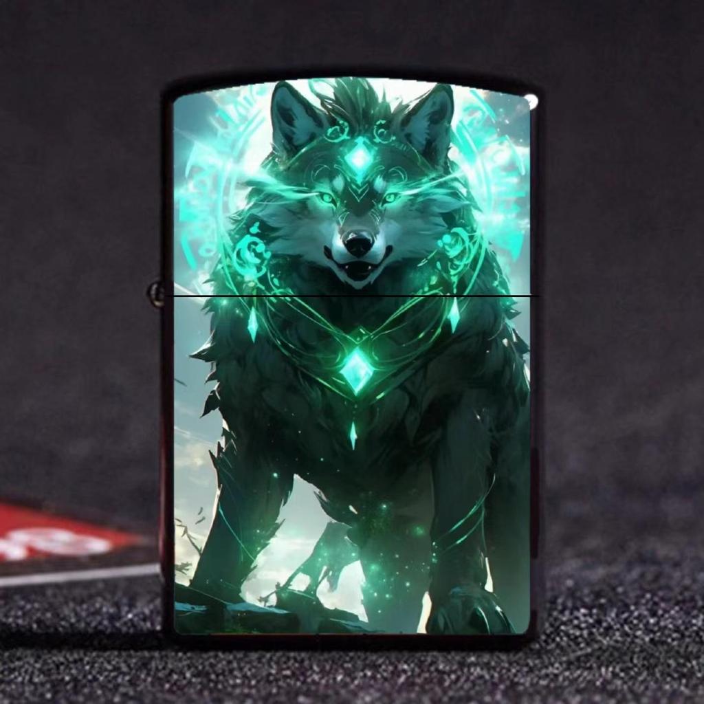 Azure Dragon, White Tiger, Vermilion Bird & Black Tortoise Kerosene Lighter – Creative Design for Douyin