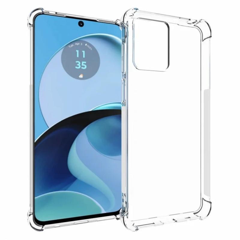 For Motorola Moto G14 4G Back Cover WANLONFENG TM Series 2.0mm Clear TPU Phone Case (Big Lens Hole)