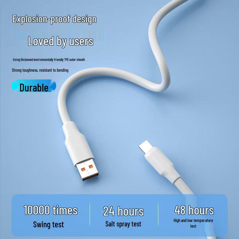 120W Type-C Fast Charging Cable for Huawei, Honor, Oppo - 6A Thickened Design