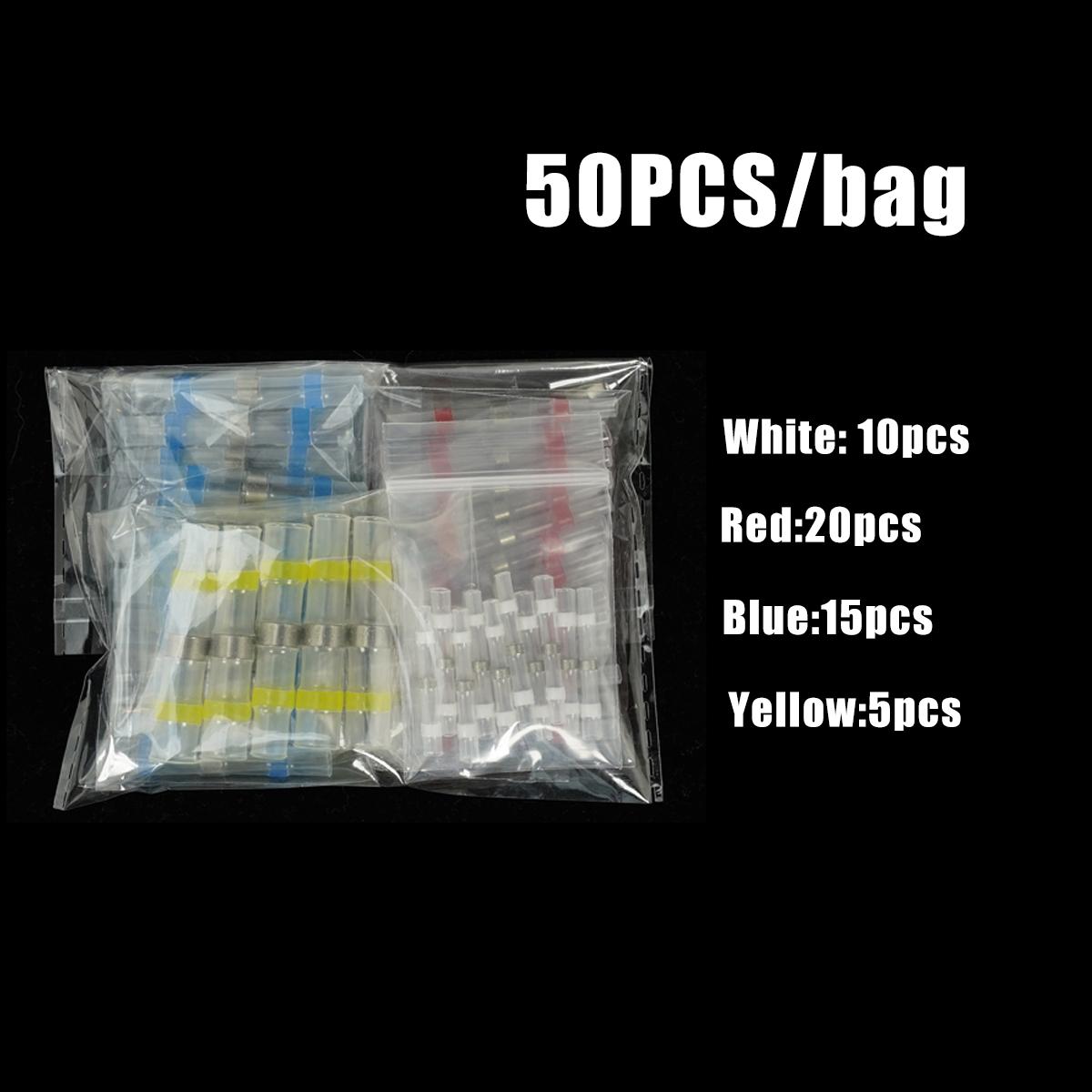 

50/80PCS Waterproof Solder Seal Heat Shrink Tube Wire Connectors Terminals With Soldering Sleeves