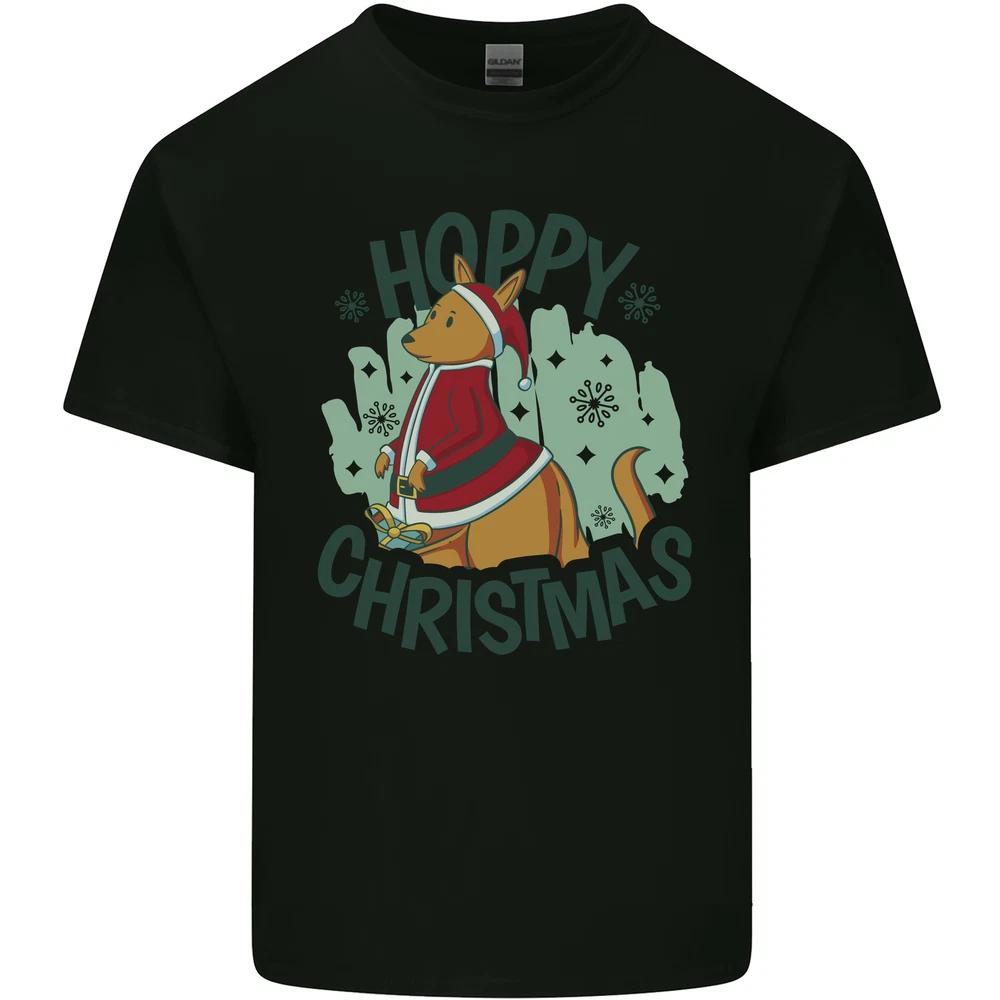 Hoppy Christmas Funny Kangaroo Xmas Unisexs Light Cotton TShirt S