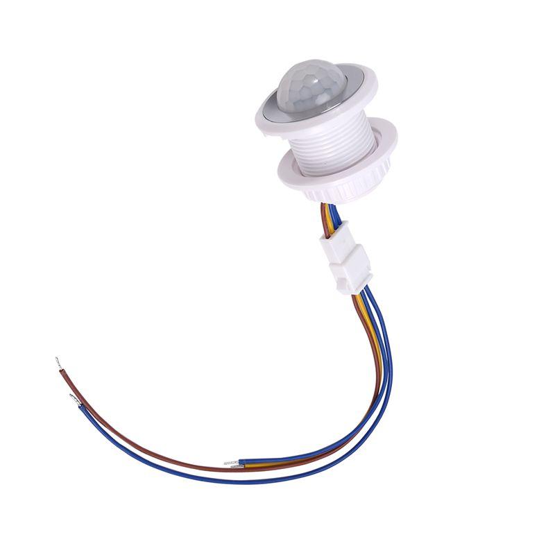 Frischer Mini-Bewegungssensor Lichtschalter 110-220V PIR-Sensor Intelligente Erkennung Zeitschaltverzögerung Einstellbar Infrarot-Induktionsdetektor