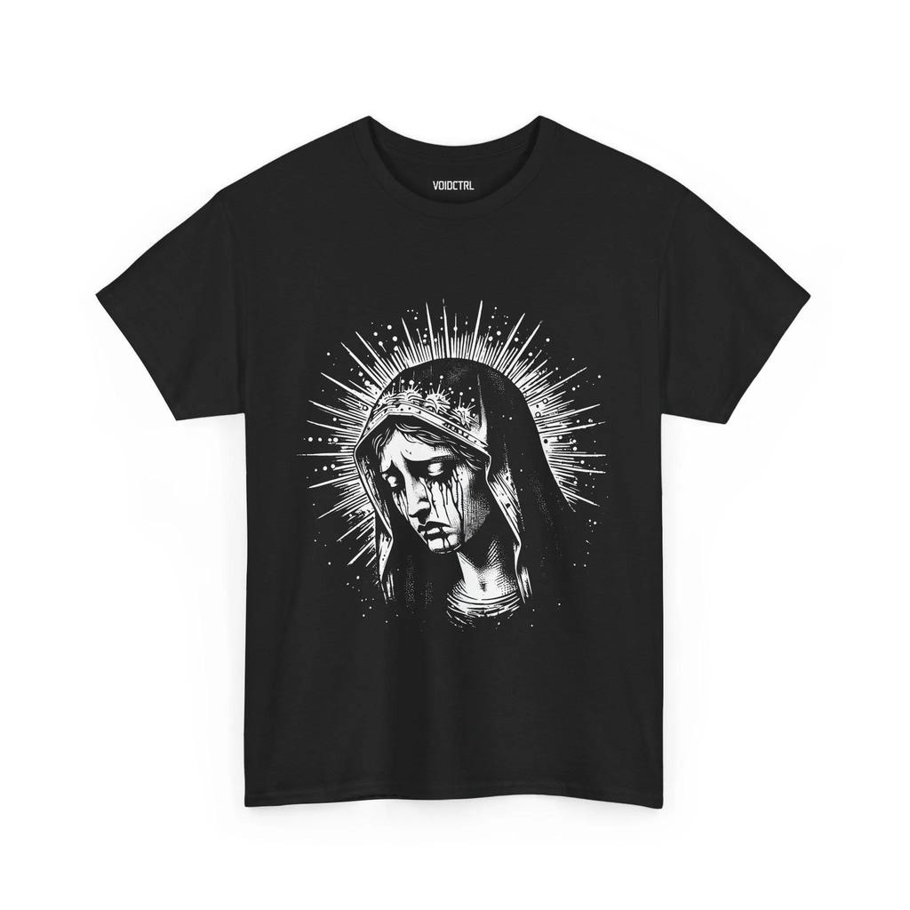 Weeping Saint T-Shirt - Gothic Sorrow Icon Tee Comfortable and Soft Street Hip Hop Dark Men's