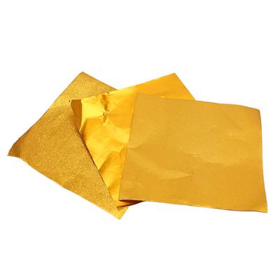 200Pcs 8*8Cm Gold Aluminium Folie Süßigkeiten Schokolade Cookie Diy Verpackung Zinn Papier