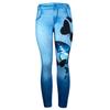New Women Fashion Plus Size Butterfly Print Skinny Casual Faux Denim Long Pants