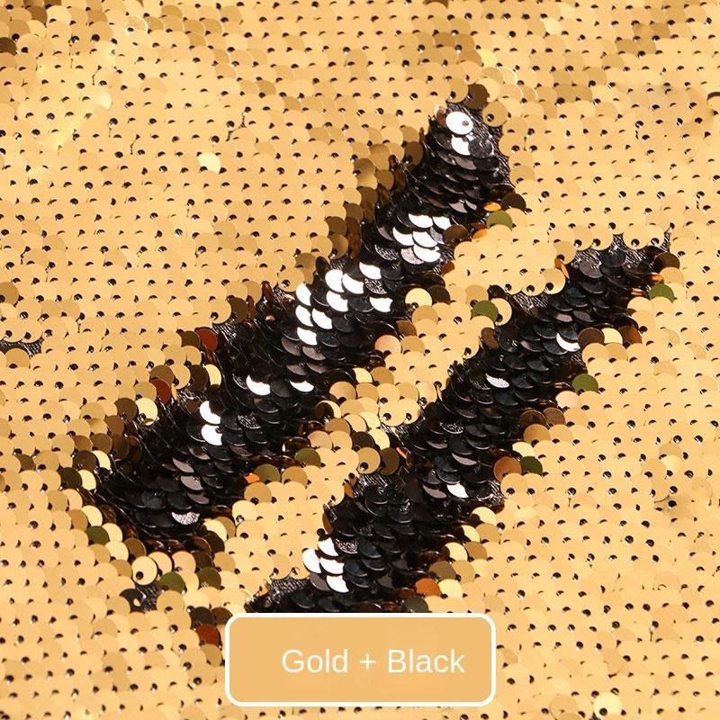 Tessuto Paillettes Bicolore Creativo per Abbigliamento Parete Graffiti Sfondo Tessuto Materiale da Cucito Fai da Te per Designer Vendita all'Ingrosso