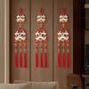 Year of Horse Festival Decoration Velvety Cotton Fabric Chinese New Year Ornaments for Entrydoor Wall Home Decoration