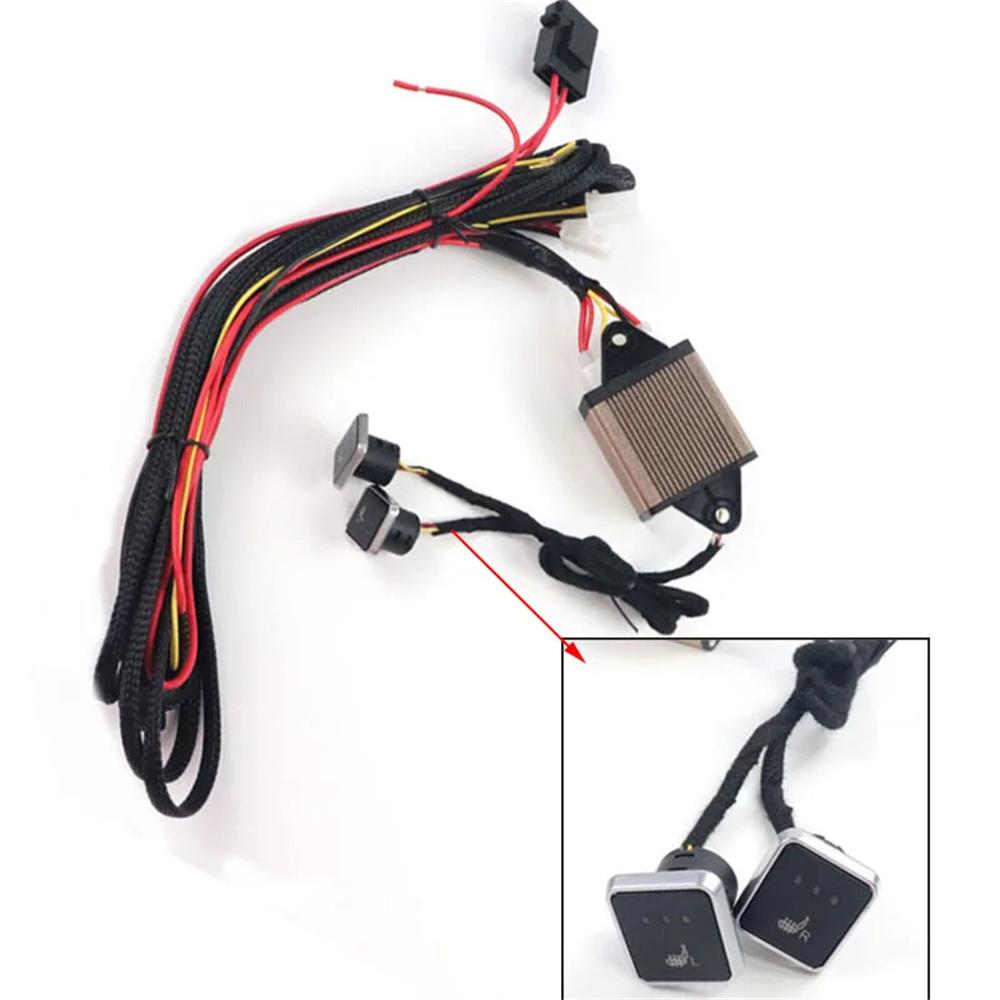 1 Set 15A 12V Car Seat Heating Pad Switch Wiring Harness 3 Level Adjustable