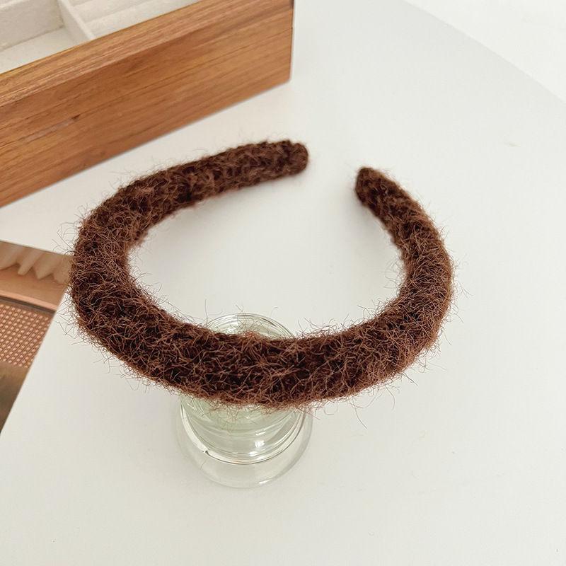 

Повязка на голову с металлическими буквами и стразами, шерстяной головной убор, винтажные аксессуары для волос с бантом 16cm коричневый