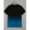 Summer Men's Fashion Gradient Color Sports T T-shirt Casual Stretch Crew Neck T T-shirt