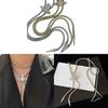 Saturn Pendant Necklace For Women With Rhinestone Accents And Adjustable Snake Chain