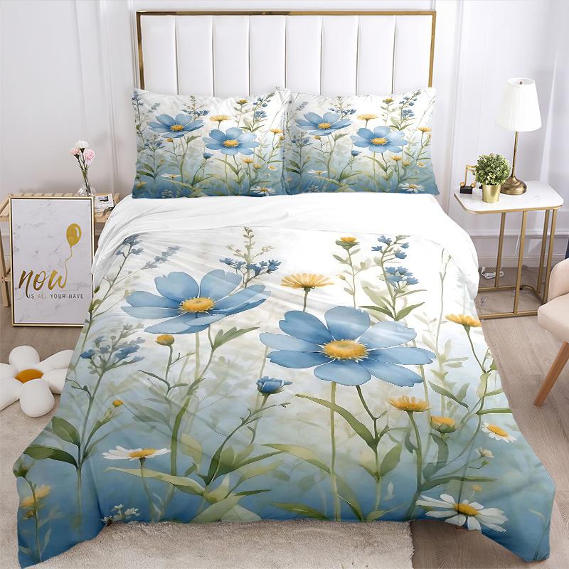 3pcs Blue Dream Quilt Cover Set, Soft and Cozy Bedroom