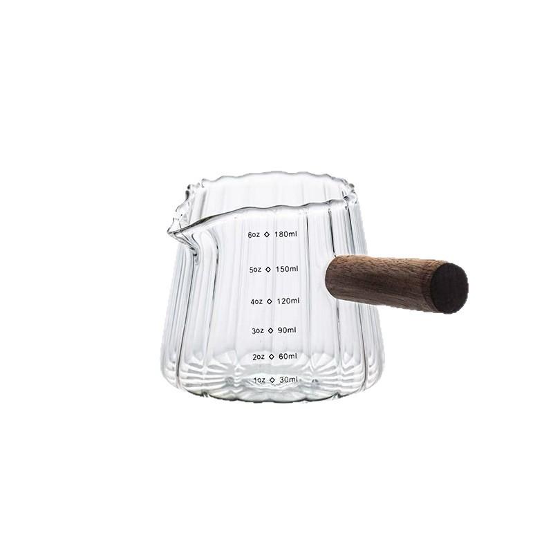 

Coffee Extraction Cup Glass Double Mouth Home with Engraved Measure High Temperature Resistance Italian Espresso Oz Cup Durable 180ml прозрачный