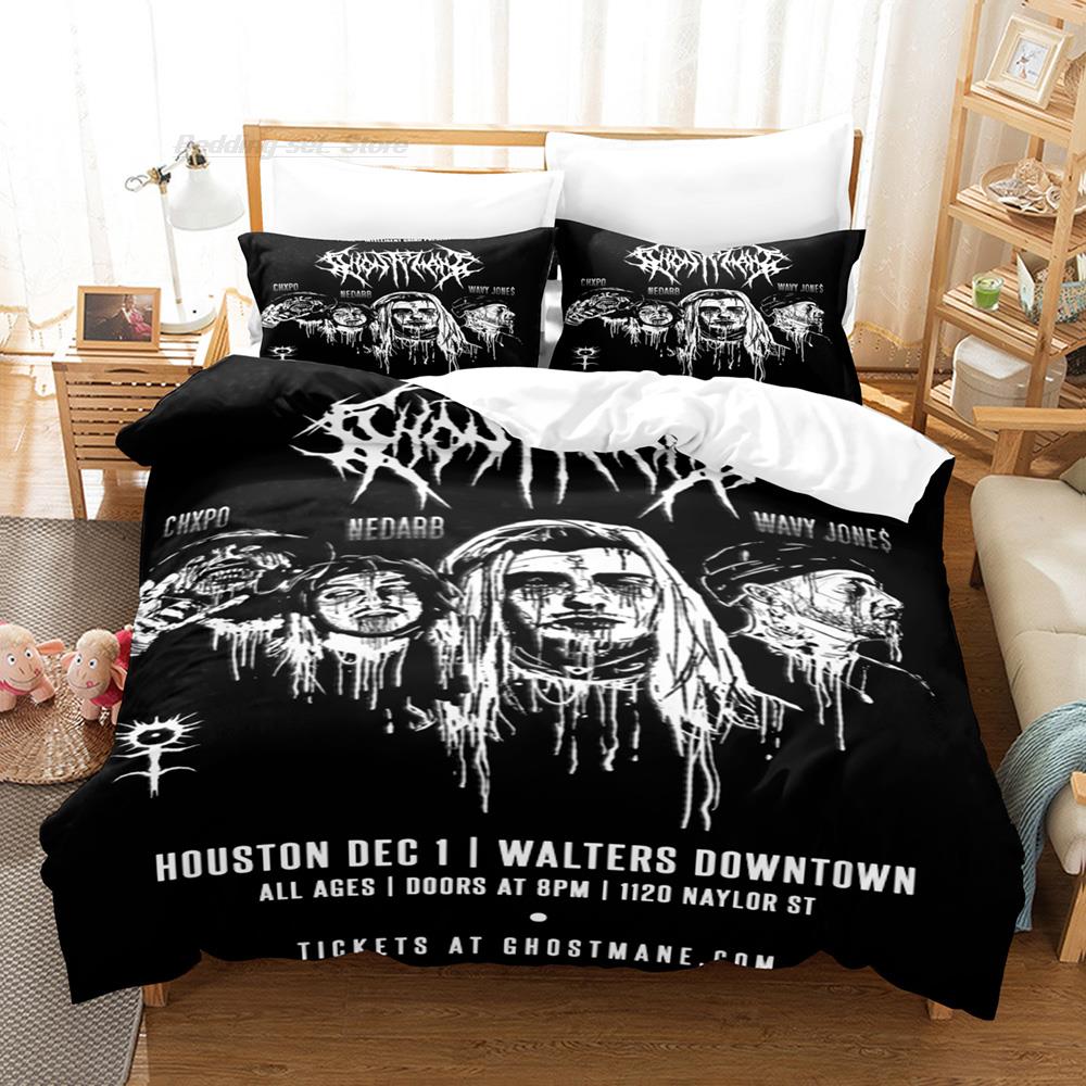 Ghostemane Bedding Set Single Twin Full Queen King Size Bed Set Aldult Kid Bedroom Duvetcover Sets 3D Print Cool Hip Hop 2022
