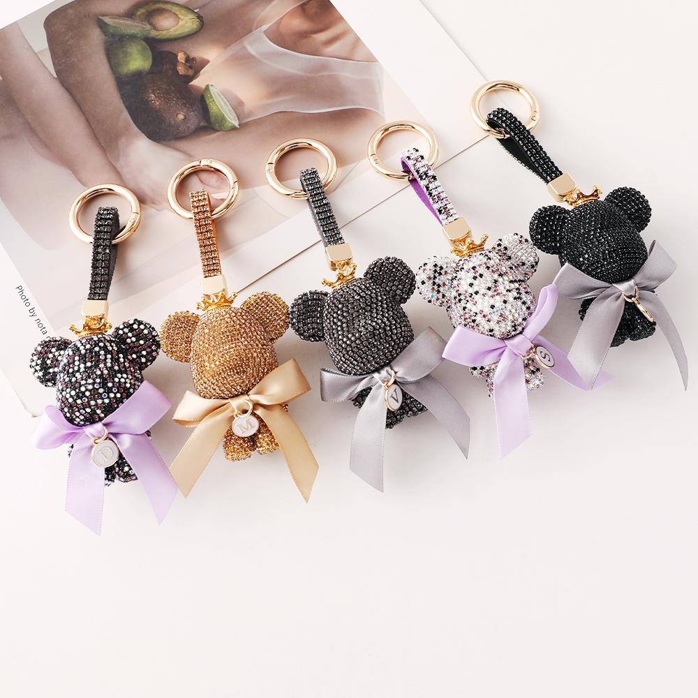 Bear Full Crystal Inlay Bag Charm