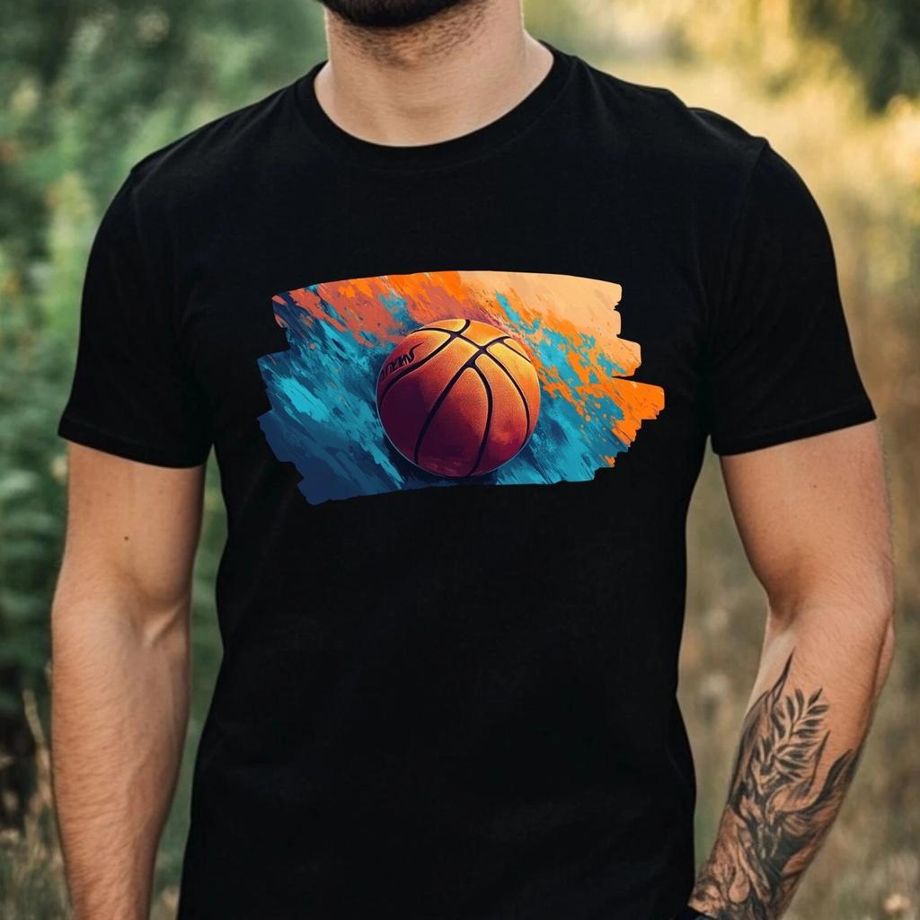 T-Shirt Herren Basketball Motiv Baumwolle Größe XS bis 5XL