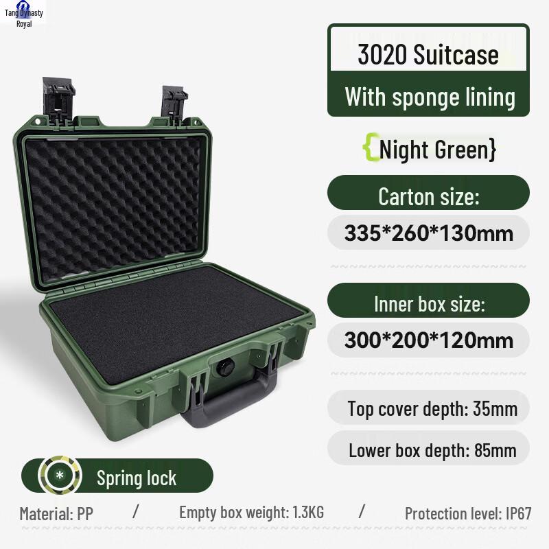 Military Green Rugged Safety Protection Case