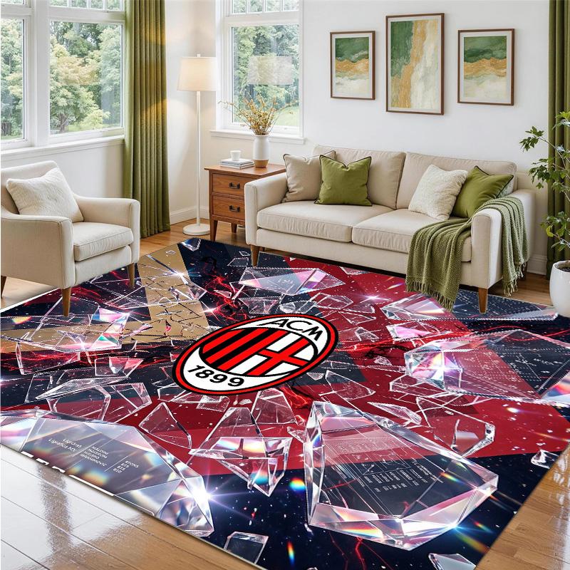 AC Milan Design Crystal Velvet Rug Soft Decorative Mat for Bedroom Entrance