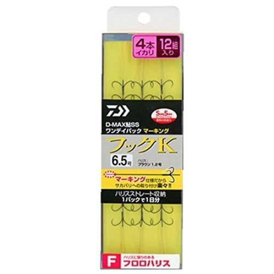 

Daiwa Ayu SS Pack Marking Fluorocarbon Line with 3 Anchors and K Size D-MAX One-Day Hooks, 6.5
