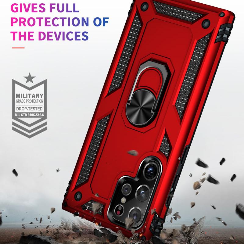 For Samsung Galaxy S23 Ultra Plus Case Luxury Military Grade Shockproof Armor 360 Ring Cover For Galaxy S 23 Ultra Plus S23Ultra S23Plus Phone Cases
