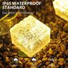 Solar Ice Cube Light, Square Glass Block Landscape Lamp, Waterproof Outdoor Pathway Garden Yard Decor Light