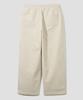 AGOD Single-Pleat Wide Corduroy Elastic Pants [Ivory]