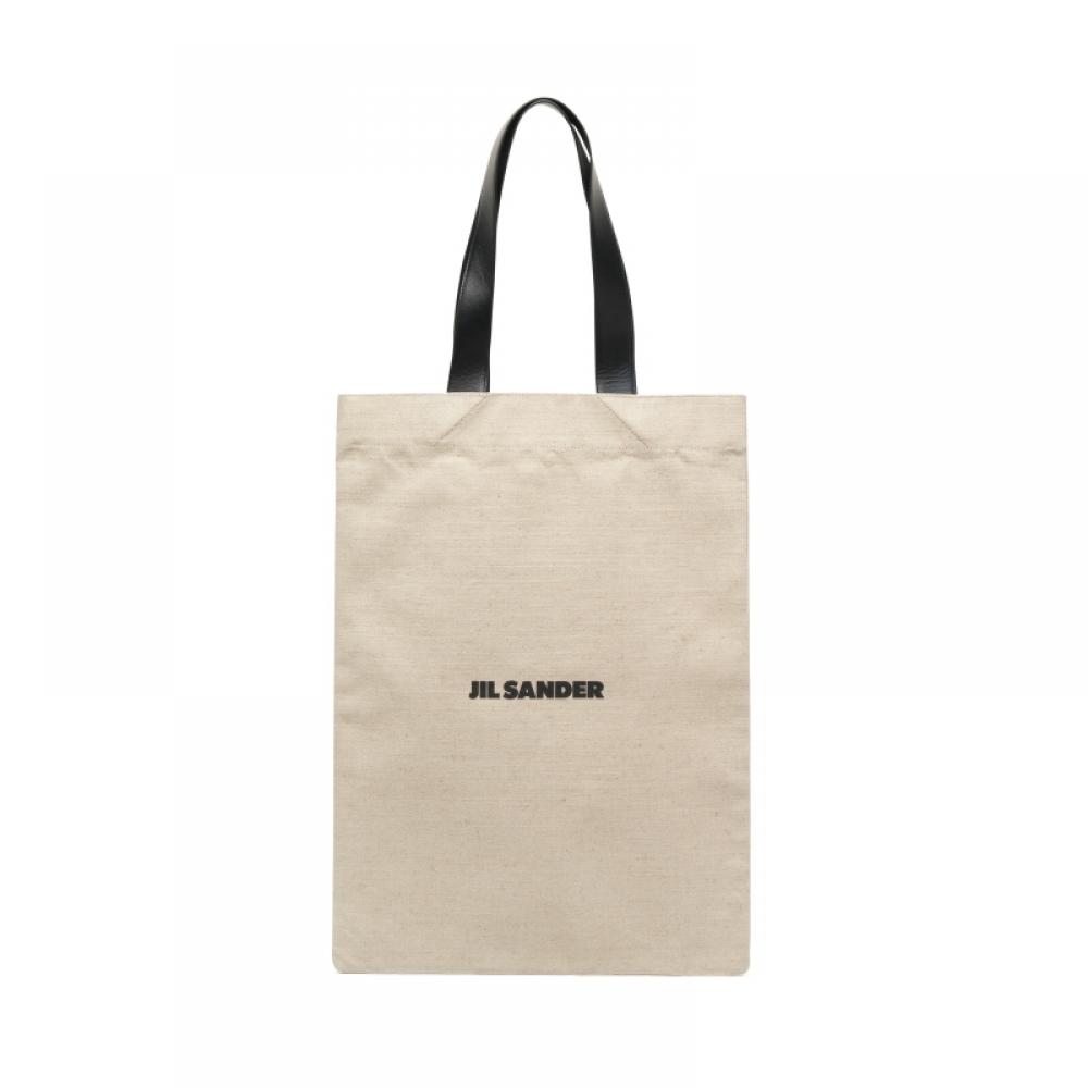 Jill Sander J07wc0007 P4917 102 Book Grande Logo Canvas Tote