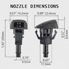 Weatherproof Windshield Cleaning Nozzle 23181646 Consistent Water Spread Design Oxidation Resistant for Automotives