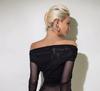 European & American Women's Fashion Autumn/Winter One-Shoulder Sexy Mesh Long-Sleeve T-Shirt
