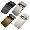 Rectangular Automatic Ratchet Buckle for Leather Straps, Men's Trouser Belt
