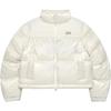 Korean Style Short Stand Collar Double Zipper Warm Down Jacket Women Outerwear LE2504DP60IV
