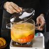 Heat-Resistant Borosilicate Glass Pot with Lid & Handle for Coffee & Mulled Wine
