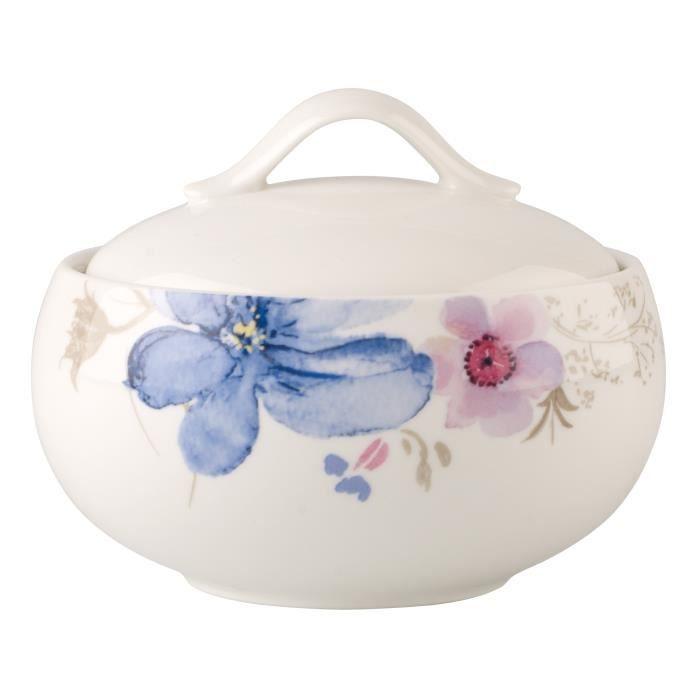 Sucrier - confiturier en porcelaine 45 cl MARIE FLEUR - Gris