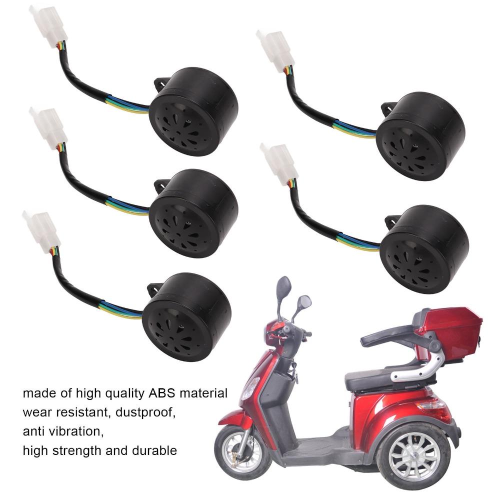 5pcs 110-120db Six-Wire 4-in-1 Wiring Guide 48V-60V Backup Warning Alarm  Electric Tricycle