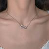Women and Jewelry Wedding Banquet Party Couple Delicate Microinlaid Tulip Necklace High Sense Collar Chain Fashion Neckchain