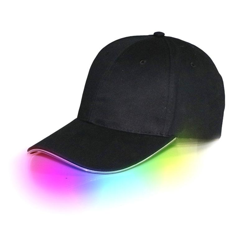 LED Baseball Lys Caps Lysende Partyhatt Klubb Hip Hop Mote Glød Blink Reise