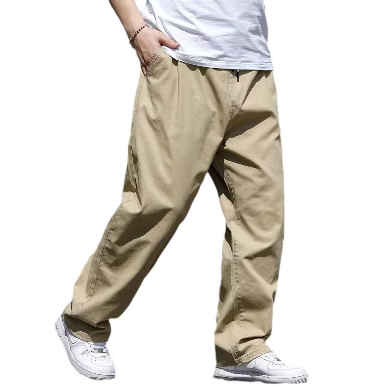 Men's Plus Size Loose Straight Leg Casual Trousers - Extra Large Spring/Summer Wear
