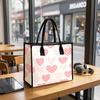 Sweet Heart Pattern Tote Bag Stylish Daily Shopping Portable Casual Shoulder Handbag