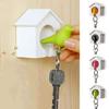 Likable Plastic Sparrow Key Holder Wall Mounted  Sparrow House Keychain Decorative Bird Whistle Key Hanger Keys Birdhouse Shape