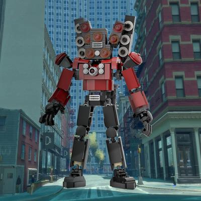 Moc Titan Speakerman Der Sprecher Titan Maßstabsmodell aus lustigen Anime-Videos:Für Skibidi Toilet , 172 Teile Bausteine Spielzeug Spielsets