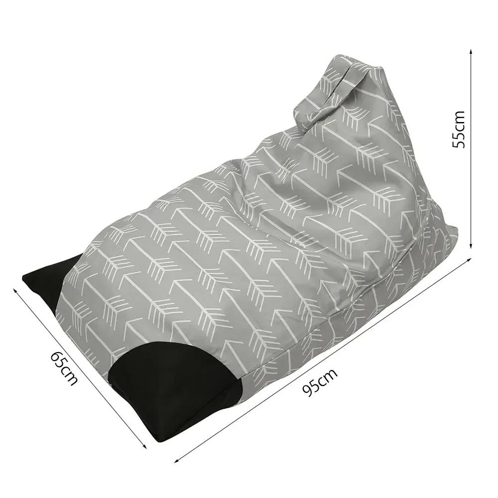 Bean Bag Storage for Child Stuffed Animal Toys Organizer Large Capacity Storage Bag Portable Clothes Cushion Organizer